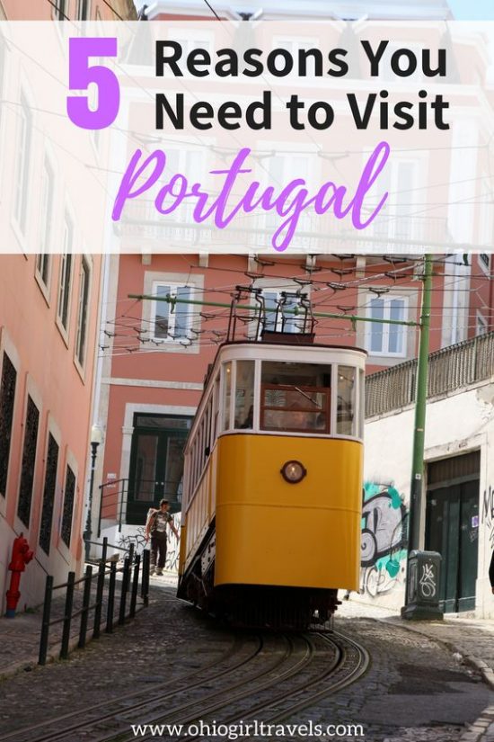 Portugal is a beautiful country with so much to offer. We absolutely LOVED Portugal. The food in Portugal was absolutely delicious and the sights were beautiful. We will tell you 5 reasons why Portugal should be on your travel bucket list. Come check it out and don’t forget to save this travel inspiration post to your travel board! #portugal #travelinspiration