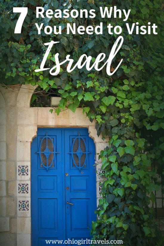 Israel is full of good food, rich culture, and beautiful landscapes everywhere you look. There are plenty of reasons to visit the beautiful country of Israel, but click through to read what our top 7 reasons to visit Israel are. Don't forget to save this to your Israel travel or travel inspiration board! #israel #travelinspiration #Israeltravel
