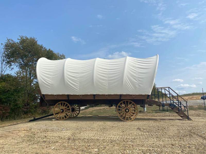 Conestoga wagon in Hocking Hills, Ohio